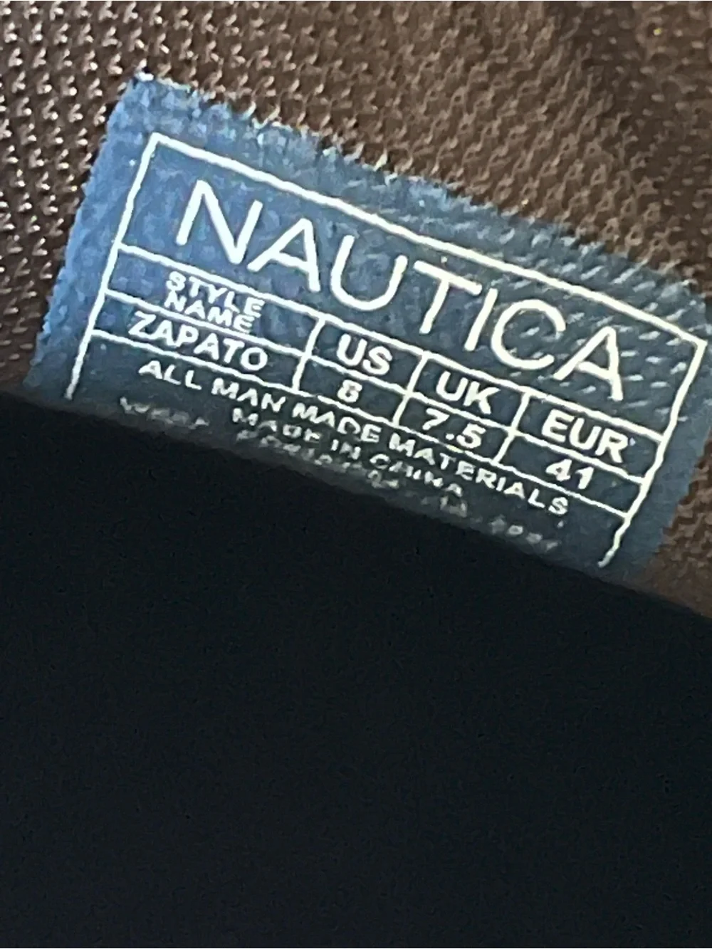 Nautica Men's Zapatos Lace-Up Moccasin Boat Shoes in Brown Size 8 Cushion Relief